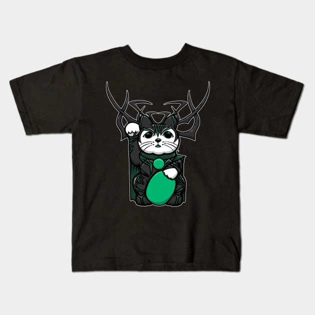 Hela Lucky cat Kids T-Shirt by yayzus